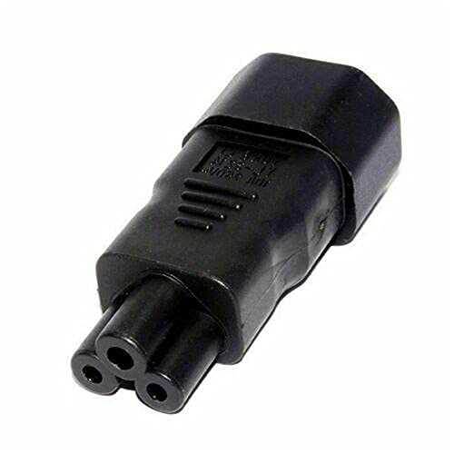 Adaptador IEC 320 C14 a Cloverleaf C5 negro miniatura 3