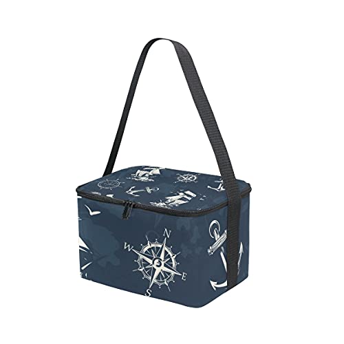 hengpai Sac à déjeuner isotherme vintage en forme de pieuvre nautique - Pour enfants, femmes et hommes – vue 4