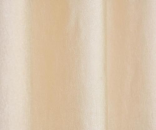Image of Curtains 7 Feet Long for Living Room - Door Curtains Set of 1 Pcs Panel, Curtain Solid Parda for Home Decor & Office Cream Colour 7 feet (48 x 84 Inch) - 2 Pcs