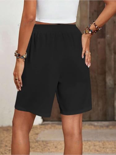 Image of Women's Outdoor Shorts with High-Waisted Design Drawstring Waist Relaxed Fit Stylish Brown Summer Wear | Women Dress | Jumpsuit | Jumpsuits for Women Stylish