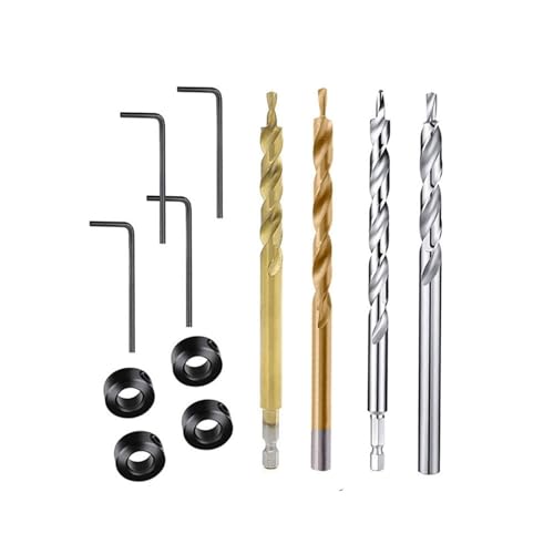 9/9.5mm Twist Step Drill Bit with Stoper Locator 1/4 Hex Round 1Pcs(Round 9mm Silver)