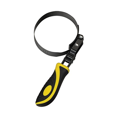 LUMAX LX-1826 Black Oil Filter Wrench Heavy-Duty, Swivel Handle, Fits Filters from (Diameter Sizes) 4-5/16 inch to 4-3/4 inch (110-120 mm). Ideal for Removing Oil Filters During Oil Changes.
