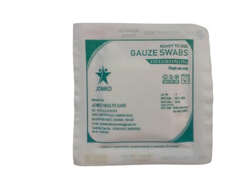 Image of JOMED - Gauze swabs Sterile 5cm x 5cm x 8ply (5pcs per pouch) (25 x 5=125 pcs.)