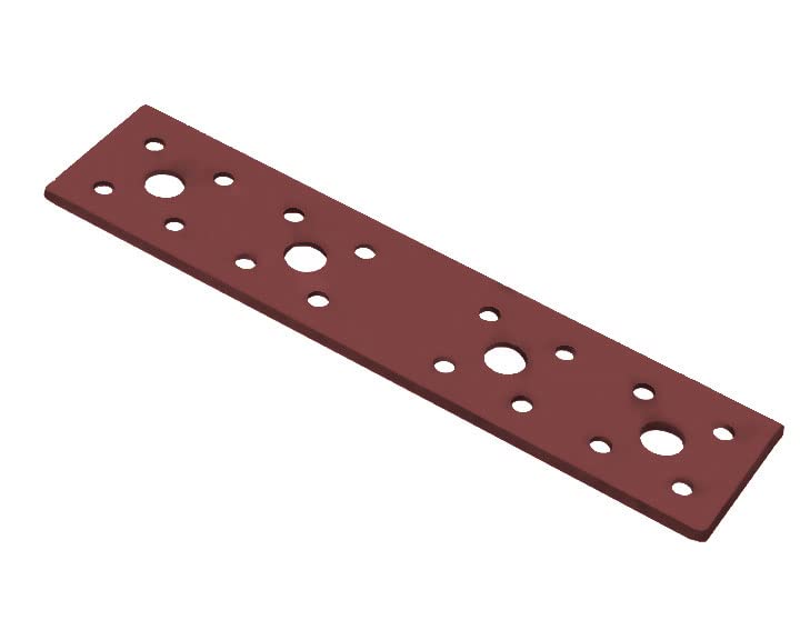 BPC Fixings Dual Coated Flat Bracket 10-Piece Set, 180 mm Length x 40 mm Width, Brown, 180 x 40 mm
