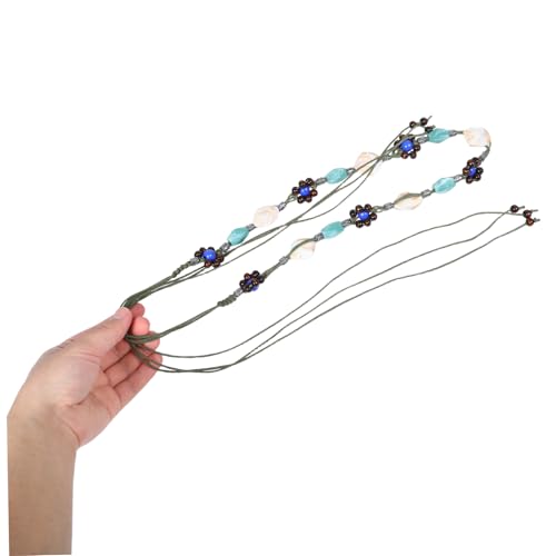 FRCOLOR Boho Ethnic Tassel Rope Waist Belt Handmade Knotted Beaded Decoration for Dresses Casual Wear Unique Style for Women4