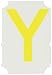 Brady 5060-Y, Quik-Align Labels, 2" Height, Yellow, Legend "Y" (10 per Package)