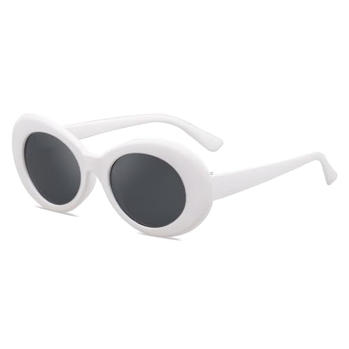 Retro Oval Sunglasses for Women Men Clout Goggles Trendy Round Kurt Cobain UV400 Glasses SG9750