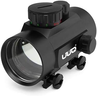 UUQ 1x40mm Reflex Sight, 4MOA Red&Green Dot Sight, Waterproof and Shockproof Gun Sight with 5-Level Brightness, Fits 20mm Rails