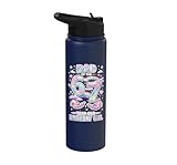 Papá 67 Meme Cumpleaños 7 Años Acuarela Pastel Arco Iris Stainless Steel Insulated Water Bottle
