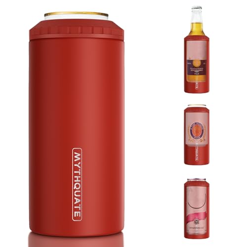 Image of 3 in 1 Slim Can Cooler for 12 OZ Skinny Can, Regular Can & Beer Bottle - Keep Cold for 6 Hours - Double Walled Insulated Stainless Steel Vacuum Beverage Can Insulator