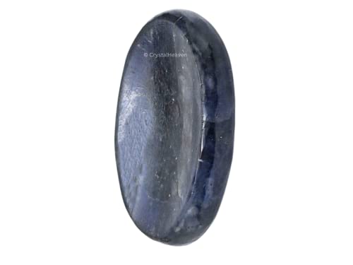 Image of Crystal Heaven IoliteThumb Worry Pebbles Stones For Anxiety Stress Relief Massage - Aaa Grade Original Healing Gemstone Agate Rubbing Stone For Yoga Meditation Spiritual Reiki Feng Shui