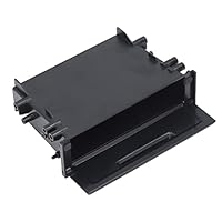 KIMISS 1DIN Autoradio Aufbewahrungsbox,Radio Stereo CD Ersatztasche Kit Multi Application Inner Organizer Universal ABS Schwarz Inner Organizer