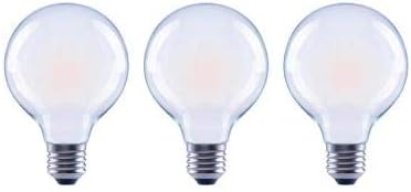 EcoSmart 60-Watt Equivalent G25 Globe Dimmable Energy Star Frosted Glass Filament Vintage Style LED Light Bulb Daylight (3-Pack)