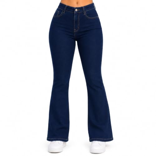 Image of THIRD QUADRANT Women's Wide Leg Fit Mid Rise Jeans || Bootcut Jeans || Wide Leg || Bell Bottom Jean