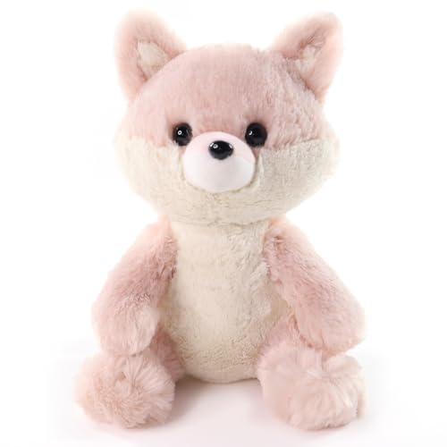 Image of Furvana Fox Stuffed Animal, Adorable Toy Fox Plush for Kids Boys Girls Birthday Nursery Bedtime Gift, 10“ Pink