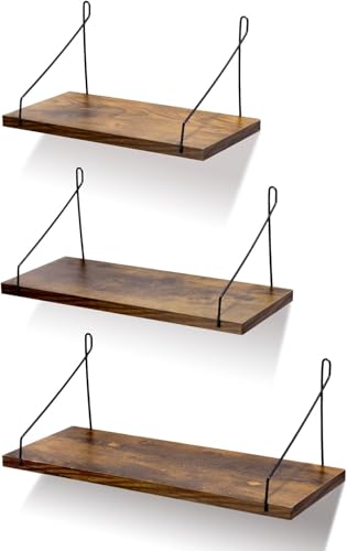 Fabigウォールシェルフ 壁掛け棚 3 個セット 穴開けない&壁を傷つけない 防水・防カビ 賃貸向け 3 つのインストール方法あり おしゃれで取り付け簡単 ウォールラック キッチン/トイレ/寝室適用 取扱説明書付き サイズ 40 / 35 / 30cm