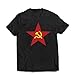 lepni.me Camisetas Hombre URSS СССР La Hoz y el Martillo, símbolo del proletariado socialista (X-Large Negro Multicolor)