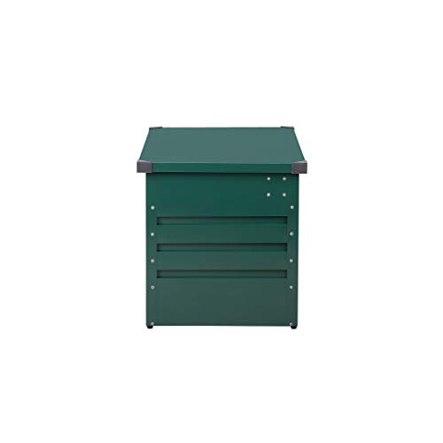 Metall-Gartentruhe 300 l dunkelgrün Kissenbox Auflagenbox für die Terrasse wasserdicht Aufbewahrungsbox Gartenbox Cebrosa – Bild 6