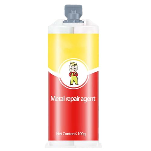 Adhesivo para metal, resistente al calor, resistente al agua, de secado rápido, adhesivo de reparación de metal, para vidrio, cerámica, acero inoxidable, madera, se puede pintar, roscar, taladrar y