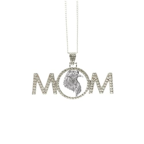 Collier oiseau noir féroce art déco pendentif femme taille M