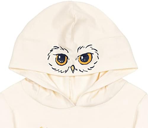 Harry Potter Hogwarts Hedwig Owl Slytherin Hufflepuff Ravenclaw Girls' French Terry Pullover Hoodie Toddler to Large Children