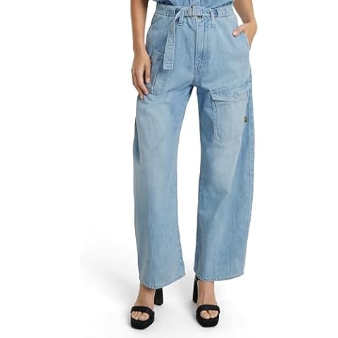 G-Star Women's Cargo Loose Jeans with Belt Cover