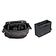 S-ZONE Wasserdicht Stoßfest Praktisch Faltbar Gepolstert DSLR SLR TLR Kameraschutz Einsatz Tasche Objektiv Kamera Grau, 22,9 x 17,8 x 10,2 cm, M, Praktisch und praktisch