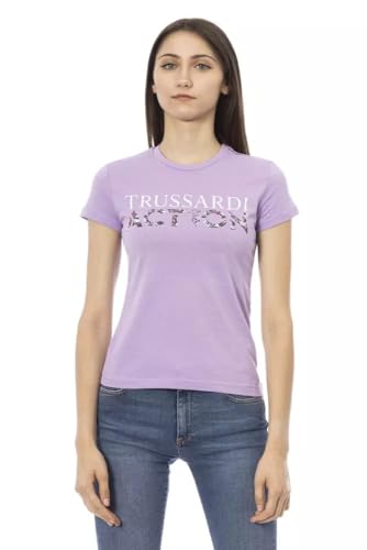 T-shirt Trussardi Femme Violet M : le look décontracté chic pour vos sorties