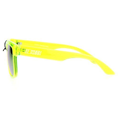 Image of Kush Mens Neon Pop Horn Rim Sport Horned Sunglasses