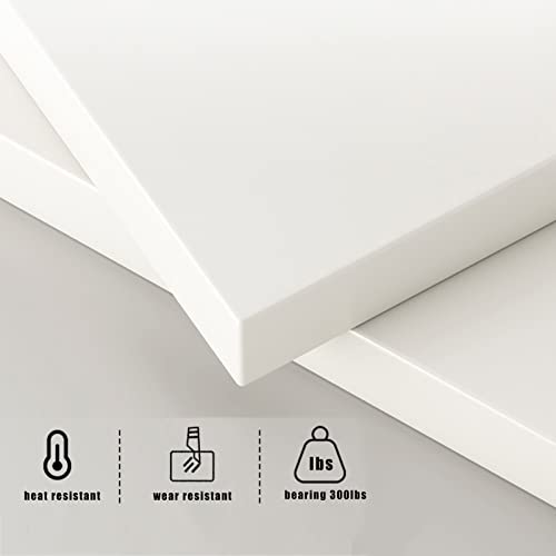 YQ WHJB Study Desk with Hutch and Bookshelf,Wooden Computer Desk Home Office Desk Teenager Desk with Shelves and Drawers,Cute Writing Study Desk Bookshelf Combo for Girl Boy(39.4inch, White)