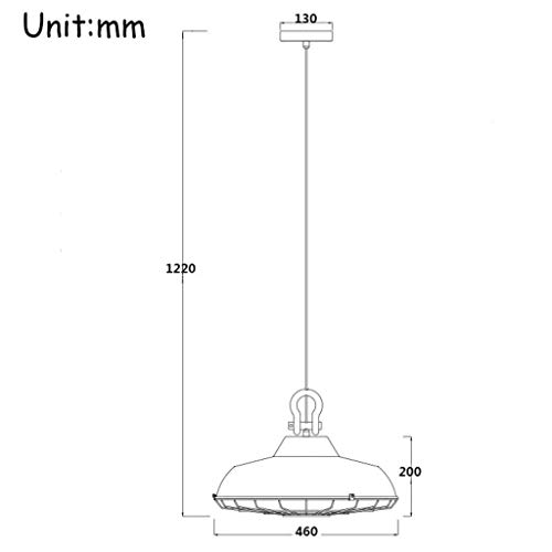 Lustre loft industriel E27 idéal pour table de restaurant
