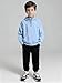 Zylvae Tween Boys' 2 Pieces Outfit Half-Zip Hoodie Top and Sweatpants Set Fall CLothes for Ages (11-12T)