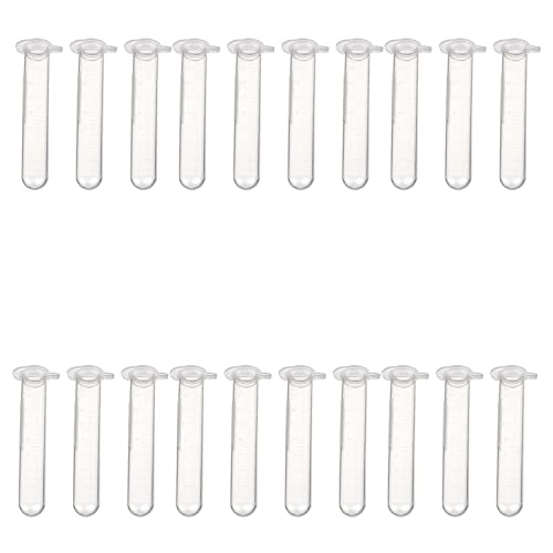 Image of Othmro 100Pcs 15ml Plastic Lab Centrifuge Tubes 4.25inchx4.01inch Vial Test Tube Sample Storage Container Liquid Centrifuge Tube Round Bottom with Snap Cap for Beads Yeast Specimen Sample Laboratory