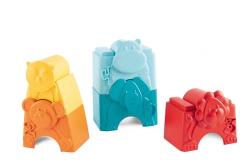 Chicco Eco+ animaux à empiler Tour et empilement de formes 5formes colorées empilables plastique recyclé développe la logique et les capacités manuelles fabriqué en Italie jeux éducatifs 9 - vue 6