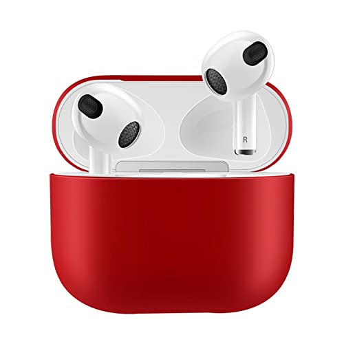 Schutzhülle Hülle Kompatibel mit Airpods 3 Silikon Schutzhülle Hülle [Stoßfeste Schutzhülle] Vierten Silikon Ohrhörer Schutzhülle Ohrhörer Zubehör MuSheng Cover