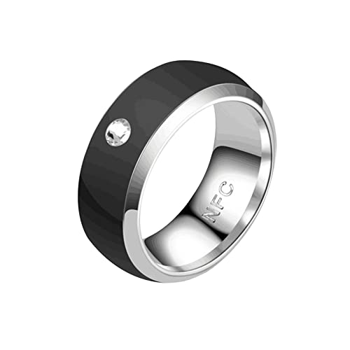Mens Ring NFC Mobile Phone Smart Ring Stainless Steel Ring Wireless Radio Frequency Communication Water Resistance Jewelry Diamond Ring Men's Band Rings Unique Engagement Rings Engagement Rings