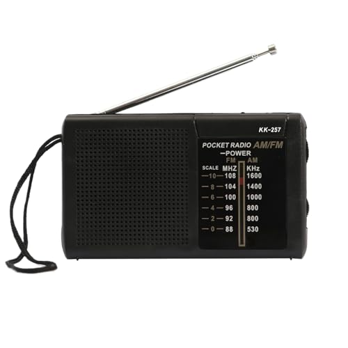 Radio Am FM | Radio Transistor Am/FM a Pilas con Altavoz - Electrónico de Bolsillo para Viajes en Coche, Cocina, Camping y Exteriores