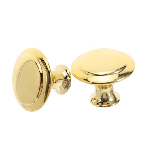 Beaupretty 12個ゴールド 丸型 ステンレス製 単穴ドアハンドル キッチン引き出しプル 家具用キャビネットノブ ワードローブ クローゼット用