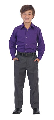 Image of Gioberti Boys Long Sleeve Solid Dress Shirt
