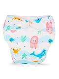 SuperBottoms Reusable Swim Diaper | UNO SuperSoft Cloth Diaper Shell with Velcro | Adjustable Fit for 3M to 3Y | No Insert Needed | Rash-Free & Eco-Friendly Baby Swim Diaper