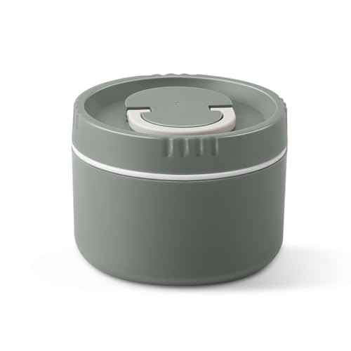 Image of Jaypee Plus Snackpac Sr. Airtight Leakproof Container 500 ml Lunch Box for School, Office, Ideal for Snacks and Meal, Keeps Food Hot & Fresh Inner Stainless Steel Easy to Carry Handle, Greenish Green
