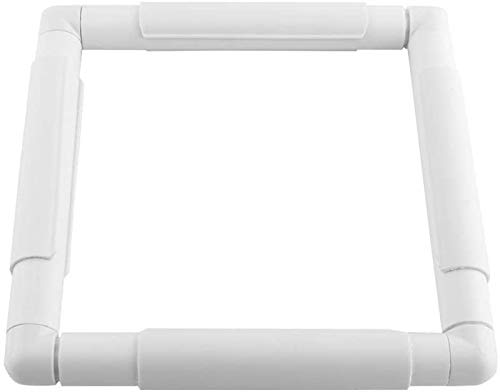 Aro de Bordado Cuadrado, Herramientas de Costura DIY Aro de Costura Handhold Craft Clip Bordado Snap Frame Hoop Plastic Stitch Frame White Crossing Stitching Costura Aro Handhold Craft Clips(3#)