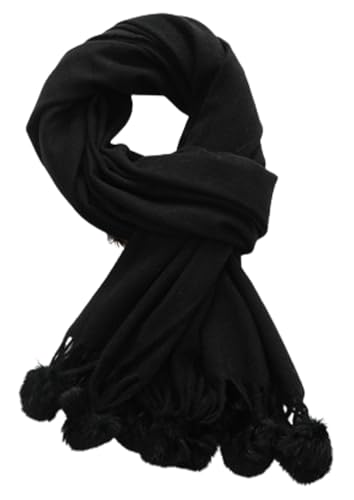 Winter Scarf Women Cold Large Winter Scarves Pompom Warm Thick Fashion Cashmere Scarf Cotton Blanket Scarves Wraps