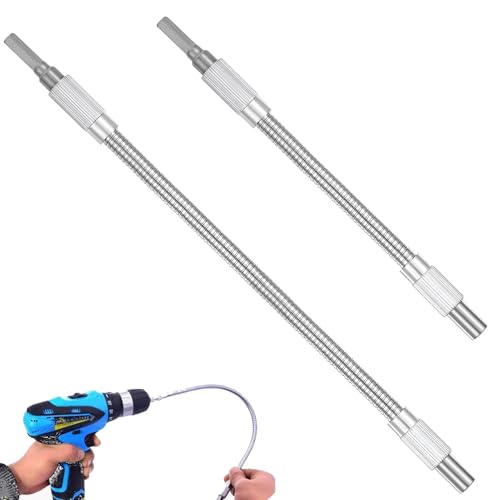 2 Stück Biegsame Welle,Flexibler Bithalter,Flexibel Bithalter,Bit Verlängerung Flexibel,Bohrer Verlängerung,Für Bohrmaschine Und Schraubendreher, Flexible Schaft Bit 1/4 Hex-Shank, 200mm & 300mm