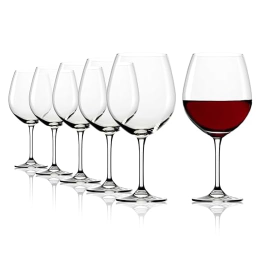 Stölzle Lausitz Burgunder Gläser Event/Rotweinglas 6er Set/Hochwertige Rotweingläser groß bauchig/Weingläser Rotwein/Stölzle Rotweingläser/Rotweingläser Burgunder