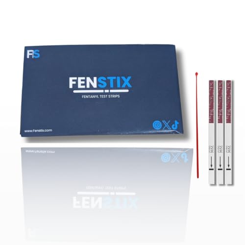 Fenstix Fentanyl Test Strips - Testing Kit - 3 Pack with 10mg Spoon - Accurate for Powder, Liquid, and Pill substances - Rapid Results - Lab Tested - Highly Senstive