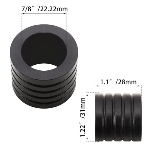 Image of FOVPLUE Universal Motorcycle Highway Peg Mount Spacers /Rubber Bushings, Convert 1.25'' Footpeg Mount to 7 /8'' Engine Guard /Crash Bar,for Harley Sportster Dyna /Honda /Yamaha /Kawasaki /Suzuki /Triumph /BMW