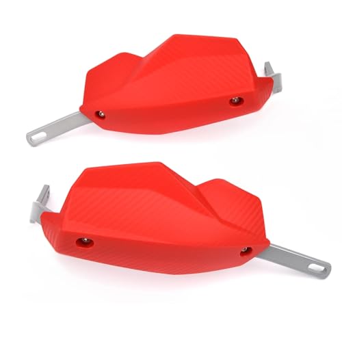 Protège-mains moto anti-casse de levier pour guidon universel rouge