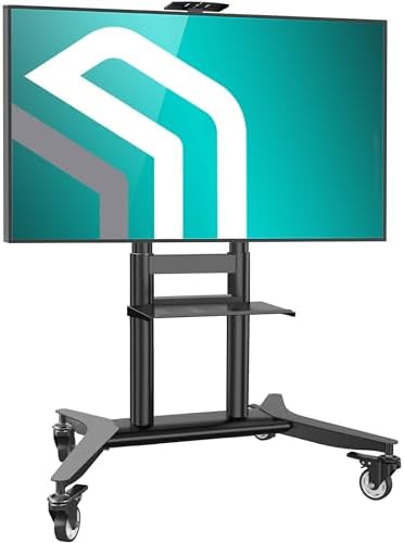 Perlegear Chariot TV Mobile Sur Roulettes – Support TV 13-43 Pouces, Inclinable, Charge 20 Kg, VESA 200x200