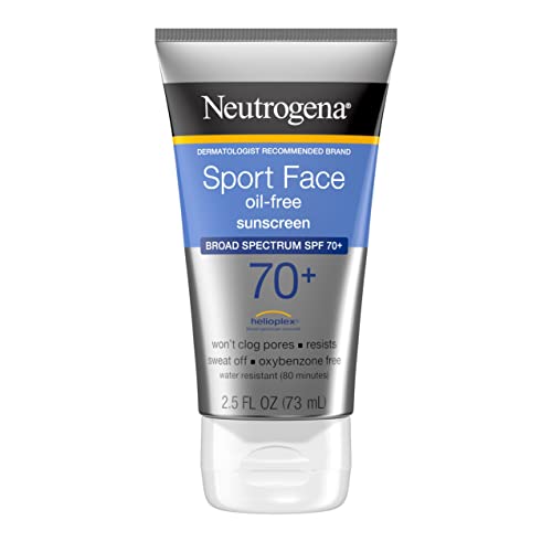 Neutrogena Sport Face Sunscreen SPF 70+, Oil-Free Facial Sunscreen Lotion with Broad Spectrum UVA/UVB Sun Protection, Sweat-Resistant & Water-Resistant, 2.5 fl. oz #1